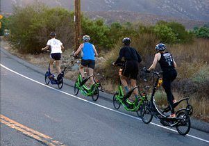 Elliptical riders climbing Palomar