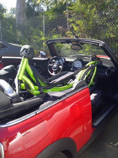 ElliptiGO bike in Bill Pinnell's Mini