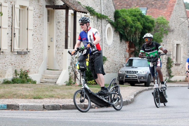 Bill Pinnell on ElliptiGO bike at Paris-Brest-Paris