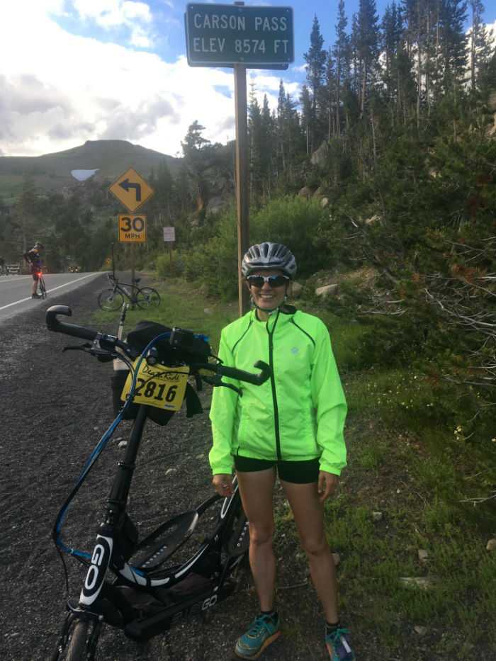 Anna Thatcher Completes Death Ride 2016 on an ElliptiGO