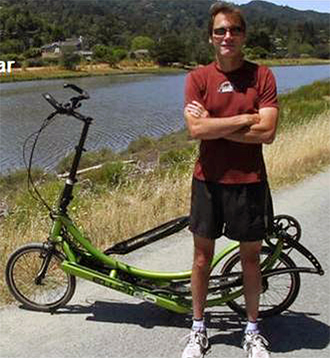Brian Pilcher with ElliptiGO bike