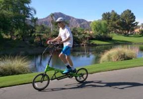 David Grigg riding an ElliptiGO Arc