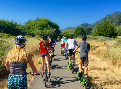 McKinleyville High School team on ElliptiGOs