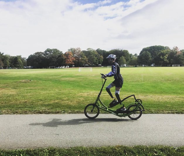 Brian Reynolds riding ElliptiGO bike