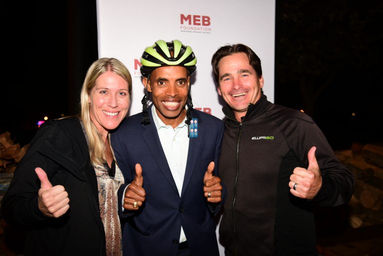 Meb Wearing Helmet