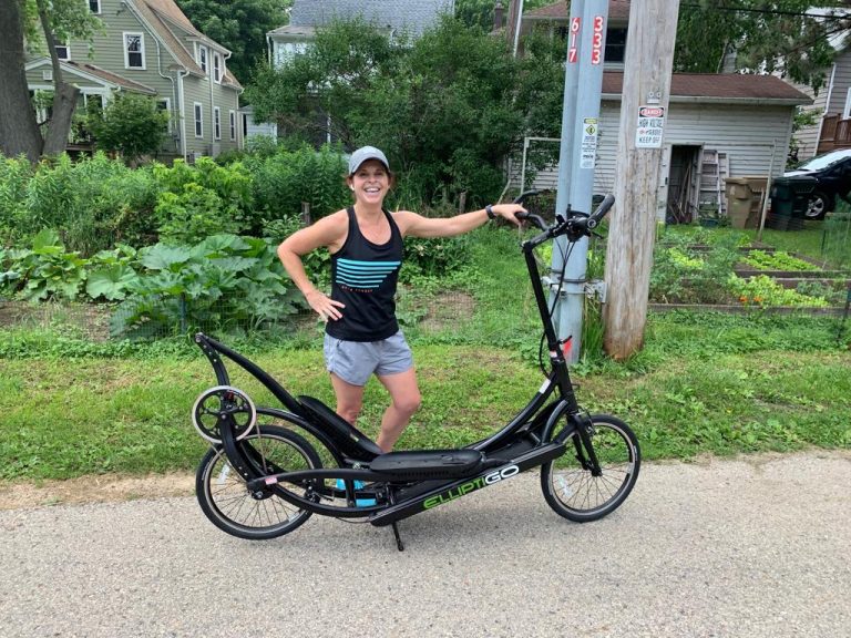 ElliptiGO rider in Madison, Wisconsin