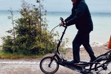 Cruising Mackinac Island on an ElliptiGO