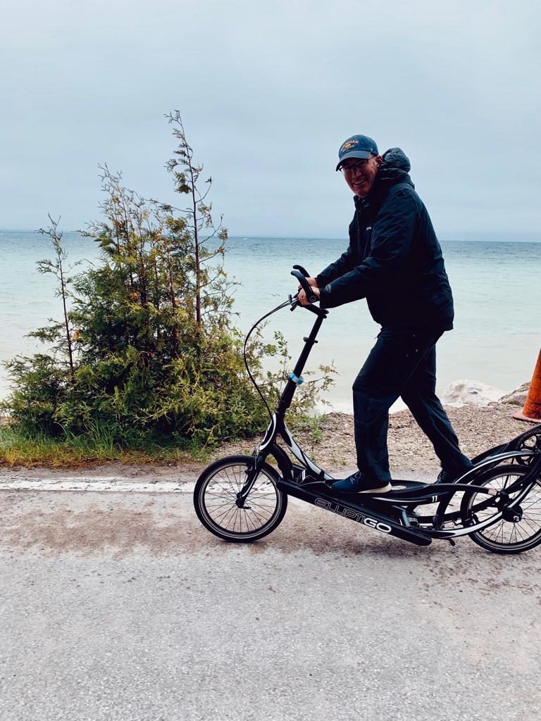 Cruising Mackinac Island on an ElliptiGO