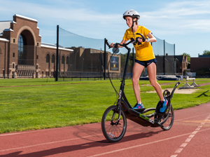 Long-Stride Rider athletics track