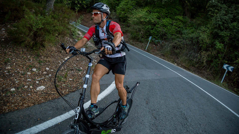 Long-Stride Bike rider