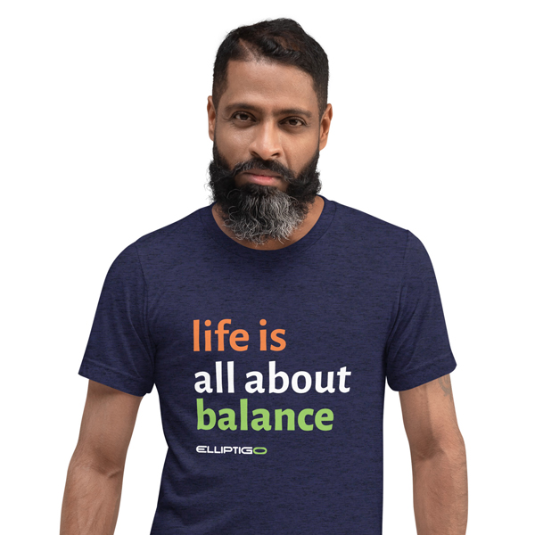 Life is All About Balance tshirt in Navy