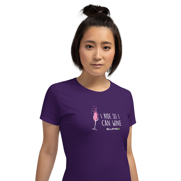Womens- I Ride For Wine in Purple