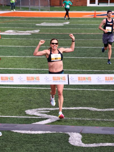 Tera Moody Winning Illinois Marathon
